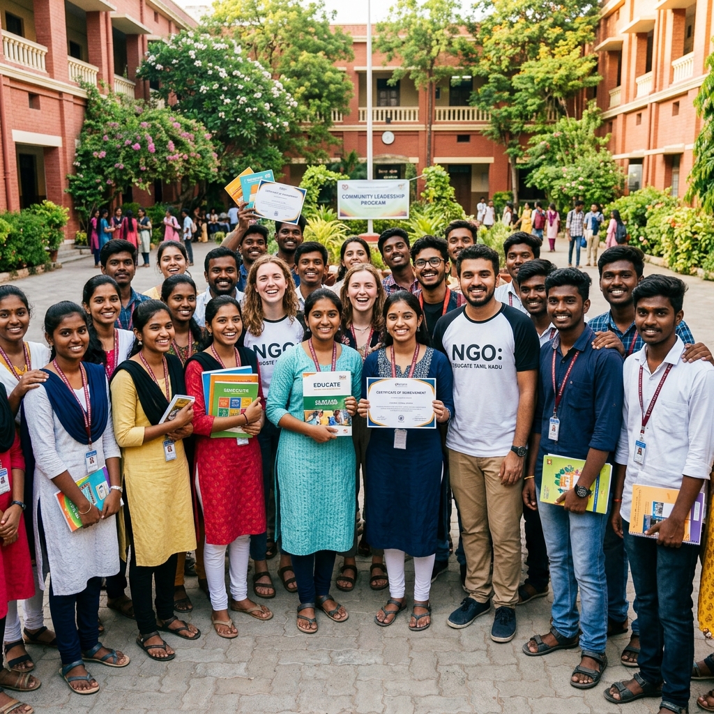 Students Partner NGO team with students